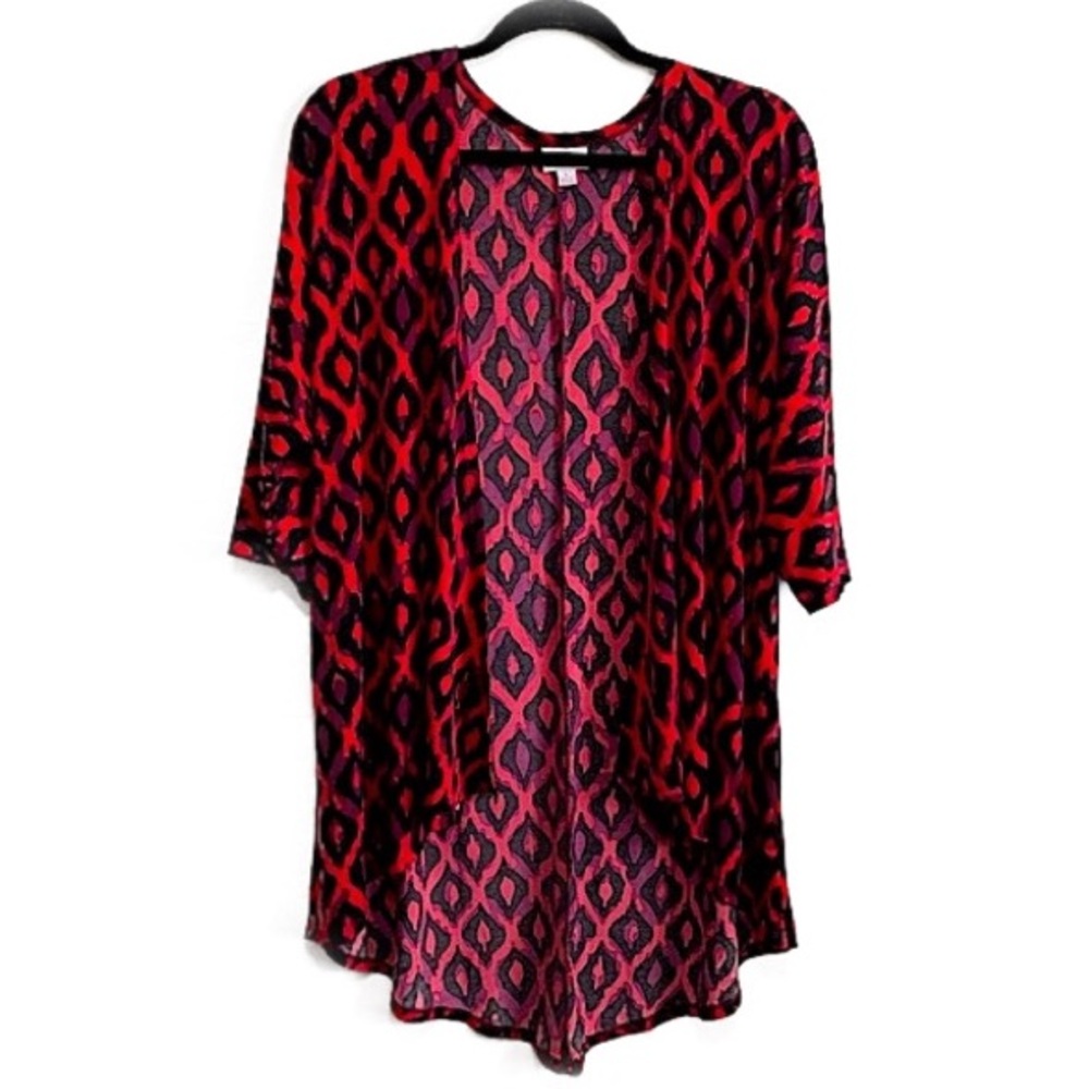 LuLaRoe Lindsay Diamond Print Kimono
